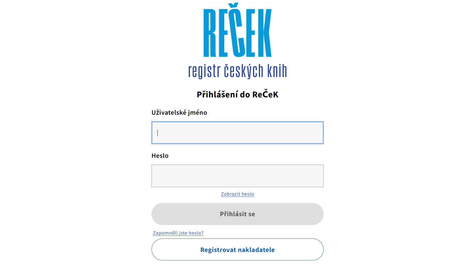 ReČeK (Registr českých knih) – online školení